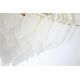 Candelabre, Lustre - Candelabru alama lucios sticla mata Feather 6Lt