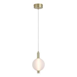 Pendule, Lustre suspendate - Pendul LED alama lucios sticla acid Luminique
