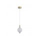 Pendule, Lustre suspendate - Pendul LED alama lucios sticla acid Luminique