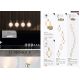 Pendule, Lustre suspendate - Pendul LED alama lucios sticla acid Luminique