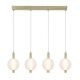 Pendule, Lustre suspendate - Lustra LED suspendata alama lucios sticla acid Luminique 4Lt