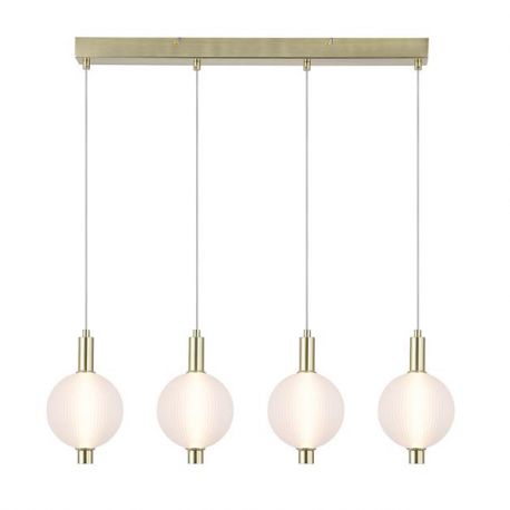 Pendule, Lustre suspendate - Lustra LED suspendata alama lucios sticla acid Luminique 4Lt