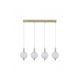 Pendule, Lustre suspendate - Lustra LED suspendata alama lucios sticla acid Luminique 4Lt