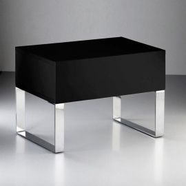 Noptiere - Noptiera design elegant negru 63cm Loren