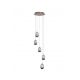 Pendule, Lustre suspendate - Lustra LED decorativa metal latte sticla sampanie Seeds 5Lt