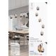 Pendule, Lustre suspendate - Lustra LED decorativa metal latte sticla sampanie Seeds 5Lt