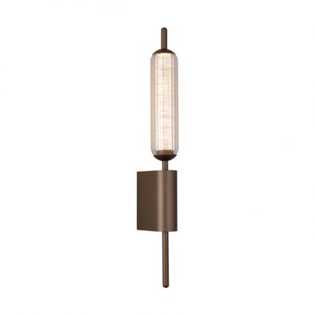 Aplice, corpuri de iluminat pentru pereti - Aplica LED metal latte sticla decorativa Cattail