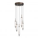 Lustra LED suspendata metal latte sticla decorativa Cattail 5Lt