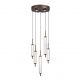 Lustra LED suspendata metal latte sticla decorativa Cattail 5Lt