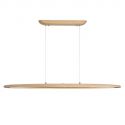 Lustra LED suspendata stil liniar Kenzie lemn 
