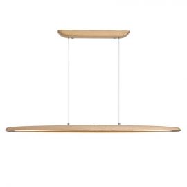 Pendule, Lustre suspendate - Lustra LED suspendata stil liniar Kenzie lemn