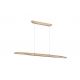 Pendule, Lustre suspendate - Lustra LED suspendata stil liniar Kenzie lemn