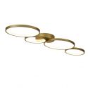 Lustra LED decorativa metal auriu Cirque 4Lt Ring