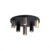 Plafoniera neagra cu 6 spoturi GU10 Tubes