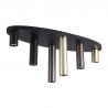 Plafoniera neagra cu 6 spoturi GU10 Tubes