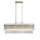 Candelabre, Lustre - Candelabru oval modern metal auriu, tije din sticla Lara