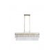 Candelabre, Lustre - Candelabru oval modern metal auriu, tije din sticla Lara