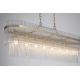 Candelabre, Lustre - Candelabru oval modern metal auriu, tije din sticla Lara