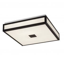 Iluminat pentru baie - Plafoniera LED baie IP44 Zoya negru alb 30x30cm