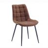 Set de 4 scaune ROADSTAR microfibra cognac