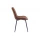 Seturi scaune, HoReCa - Set de 4 scaune ROADSTAR microfibra cognac
