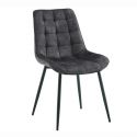 Set de 4 scaune ROADSTAR catifea gri inchis