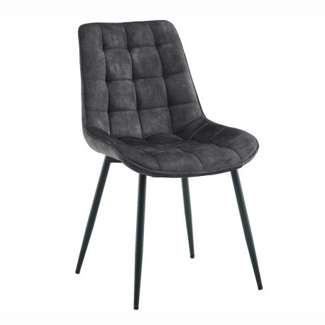 Seturi scaune, HoReCa - Set de 4 scaune ROADSTAR catifea gri inchis