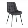 Set de 4 scaune ROADSTAR catifea gri inchis