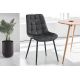 Seturi scaune, HoReCa - Set de 4 scaune ROADSTAR catifea gri inchis