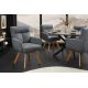 Seturi scaune, HoReCa - Set de 2 scaune pivotante picioare din lemn Big George gri chenille