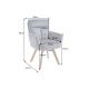 Seturi scaune, HoReCa - Set de 2 scaune pivotante picioare din lemn Big George gri chenille