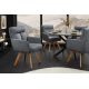 Seturi scaune, HoReCa - Set de 2 scaune pivotante picioare din lemn Big George gri chenille