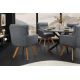Seturi scaune, HoReCa - Set de 2 scaune pivotante picioare din lemn Big George gri chenille