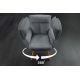 Seturi scaune, HoReCa - Set de 2 scaune pivotante picioare din lemn Big George gri chenille