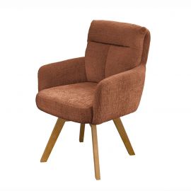 Seturi scaune, HoReCa - Set de 2 scaune pivotante picioare din lemn Big George maro ruginiu