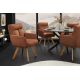 Seturi scaune, HoReCa - Set de 2 scaune pivotante picioare din lemn Big George maro ruginiu