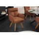 Seturi scaune, HoReCa - Set de 2 scaune pivotante picioare din lemn Big George maro ruginiu