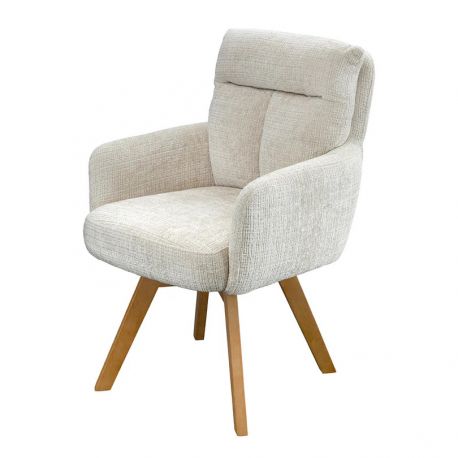 Seturi scaune, HoReCa - Set de 2 scaune pivotante picioare din lemn Big George sampanie