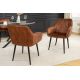 Seturi scaune, HoReCa - Set de 2 scaune elegante Turin catifea maro ruginiu