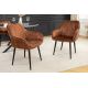 Seturi scaune, HoReCa - Set de 2 scaune elegante Turin catifea maro ruginiu