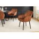 Seturi scaune, HoReCa - Set de 2 scaune elegante Turin catifea maro ruginiu