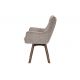 Seturi scaune, HoReCa - Set de 2 scaune pivotante picioare din lemn THOR gri taupe