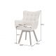 Seturi scaune, HoReCa - Set de 2 scaune pivotante picioare din lemn THOR gri taupe