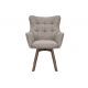 Seturi scaune, HoReCa - Set de 2 scaune pivotante picioare din lemn THOR gri taupe