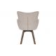 Seturi scaune, HoReCa - Set de 2 scaune pivotante picioare din lemn THOR bej