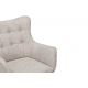 Seturi scaune, HoReCa - Set de 2 scaune pivotante picioare din lemn THOR bej