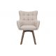Seturi scaune, HoReCa - Set de 2 scaune pivotante picioare din lemn THOR bej