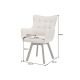 Seturi scaune, HoReCa - Set de 2 scaune pivotante picioare din lemn THOR bej
