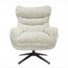 Fotoliu pivotant CLOUD tesatura structurata bej sampanie