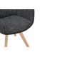 Seturi scaune, HoReCa - Set de 2 scaune pivotante picioare din lemn VOGUE antracit